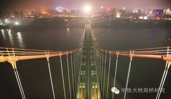 武漢橋梁科學(xué)研究院完成宜昌至喜長(zhǎng)江大橋成橋靜載試驗(yàn)