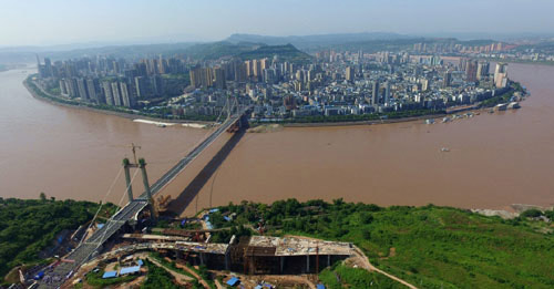 中國(guó)建筑承建的重慶江津幾江長(zhǎng)江大橋竣工通車